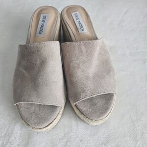 Steve Madden Platform Shoes 6M Beige Suede
